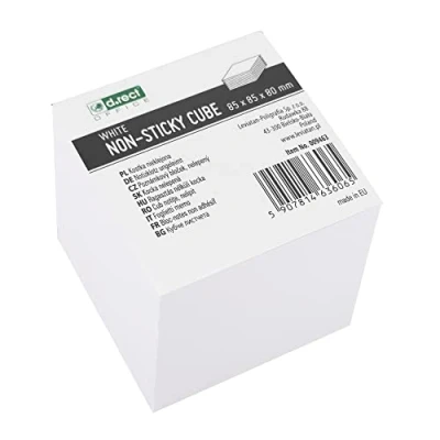 Abbildung von D.RECT Zettelklotz Notizklotz Ersatzpapier (für Zettelbox) 85x85x80mm circa 750 blatt Weiß