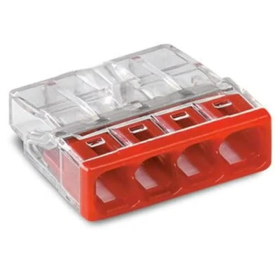 Abbildung von WAGO Verbindungsklemmen 2273 204 4 Leiter, bis 2,5 mm², 100 Stück, COMPACT Verbindungsklemme für eindrähtige bestätigte Anwendungssicherheit, kleinstmögliche Bauform
