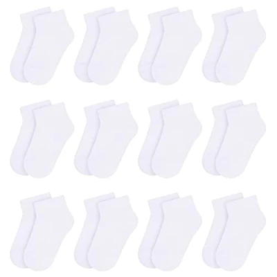Abbildung von Libella 12er Kinder Mädchen Socken Nahtlose und Streifen Kids Füßlinge Sneakersocken Weiss 2863 27 30