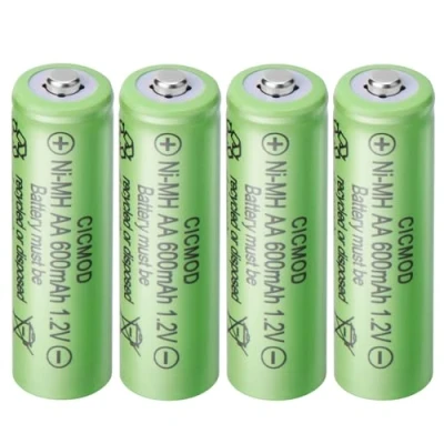 Abbildung von CICMOD 4 Stück Akku AA Wiederaufladbare 1,2V NI MH Solar Aufladbare Akkubatterien
