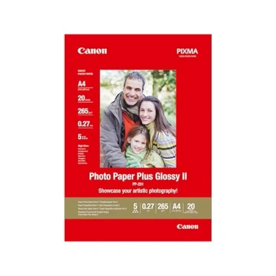 Abbildung von Canon Fotopapier PP 201 glänzend weiß DIN A4 20 Blatt für Tintenstrahldrucker PIXMA Drucker (265 g/qm) 2311B019
