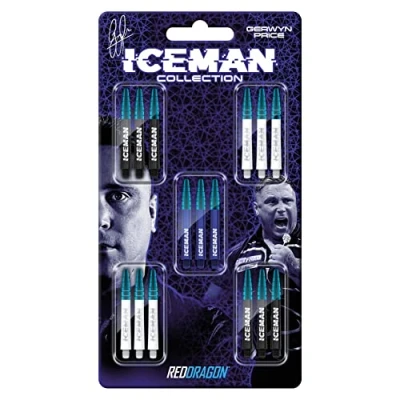Abbildung von RED DRAGON Gerwyn Price Iceman Nitro Ionic Dartschaft Sammlungen 5 Sätze pro Packung (15 Wellen insgesamt)