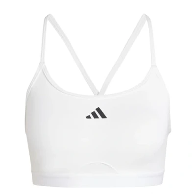 Abbildung von adidas Performance Aeroreact 3STRIPES Sportbh mit leichter Stützkraft, Damen, Größe: Small, White