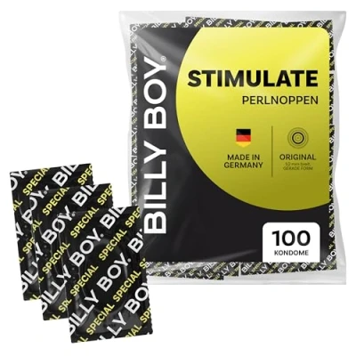 Abbildung von BILLY BOY Kondome Stimulate 100er 52 mm mit Perlnoppen in Original Passform (1x100 Stück)