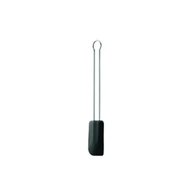 Abbildung von RÖSLE Teigschaber, Hochwertiger Teigspachtel als Back und Kochhelfer, strapazierfähiges Silikon, schwarz, 20 cm, schmal, Edelstahl 18/10, 30C bis +200C, spülmaschinengeeignet, x 2,6 0,6 cm