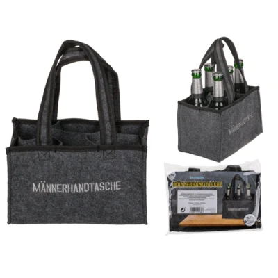 Abbildung von Out of the blue Handtasche für 6 Bierflaschen Bestickt MÄNNERHANDTASCHE/Maße: 24 x 14 16 cm