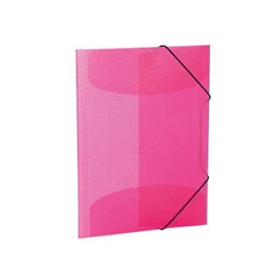 Abbildung von HERMA Sammelmappe A3 Pink Rosa Transluzent, Eckspanner Mappe aus Kunststoff mit Gummizug und Innenklappen für Kinder, Jungen Mädchen