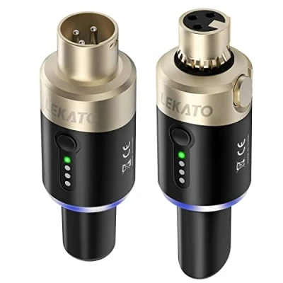 Abbildung von LEKATO 5,8 Ghz Wireless Mikrofon Sender Empfänger Plug on XLR System für dynamisches Mikrofon, Audio Mixer, DSLR Kamera, PA