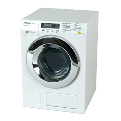 Abbildung von Theo Klein 6941 Miele Waschmaschine Vier Waschprogramme und Originalgeräusche Funktioniert mit ohne Wasser Maße: 18,5 cm x 26 18 Spielzeug für Kinder ab 3 Jahren