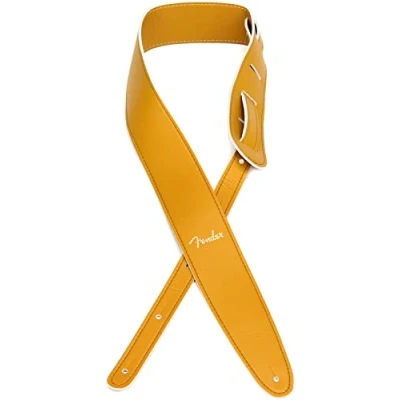 Abbildung von Fender »VEGAN LEATHER STRAP« Leder Gitarrengurt 6.3cm Breite Farbe: Butterscotch Blonde, 0990647050, 40 55&quot; (101.6 139.70 cm)