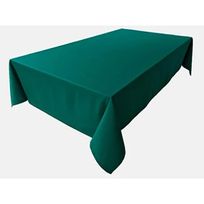 Abbildung von Hochwertige Tischdecke Tischwäsche aus 100% Baumwolle Kollektion Konzept, Farbe &amp; Größe wählbar (Tischdecke 150x220cm, Tannengrün)
