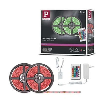 Abbildung von Paulmann 78980 SimpLED Strip Set 10 m LED Stripe 28W Lichtstreifen RGB Multicolor Lichtband beschichtet
