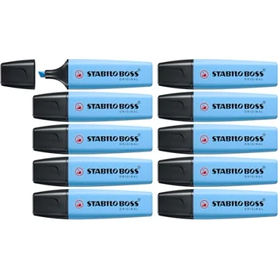 Abbildung von Textmarker STABILO BOSS ORIGINAL Pastel 10er Pack himmlisches Blau