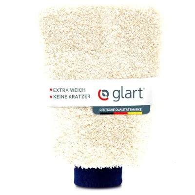 Abbildung von Glart Mikrofaser Waschhandschuh Auto Premium für professionelle Autopflege 100% kratzfrei &amp; schonend Hochwertiger Handschuh Extrem saugstark ultra weich