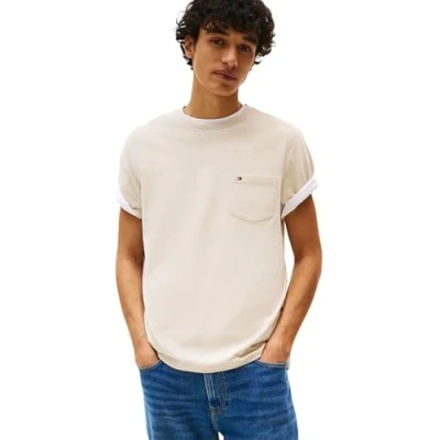 Abbildung von Tommy Hilfiger Essential TEE Tshirt basic, Herren, Größe: Medium, Newsprint