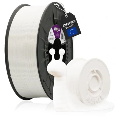 Abbildung von WINKLE PLA HD Filament, Gletscherweiß, 3D Drucker 2,85 mm, 1 kg, weißes PLA, kompatibel mit allen Druckern, Maßgenauigkeit, Spule kg
