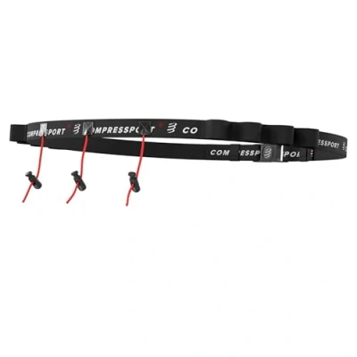 Abbildung von COMPRESSPORT Race Belt Startnummerngürtel, Schwarz, eine Größe