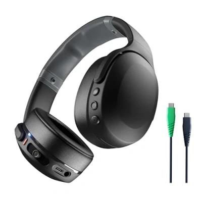 Abbildung von Skullcandy Crusher Evo Over Ear Wireless Kopfhörer mit Sensory Bass, 40 Std. Akkulaufzeit, Mikro, kompatibel iPhone, Android und Bluetooth Geräten Schwarz