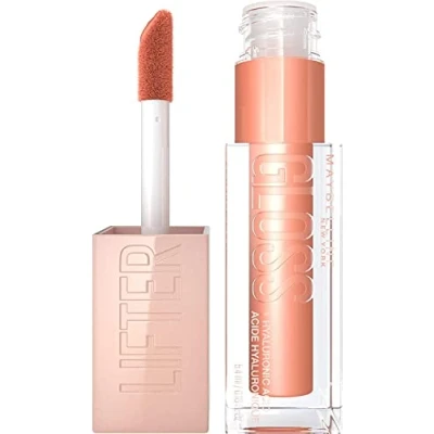 Abbildung von Maybelline New York Glänzender Lipgloss für voller wirkende Lippen, Feuchtigkeitsspendend, Mit Hyaluronsäure, Lifter Gloss, Farbe: Nr. 007 Amber (Beige), 1 x 5,4 ml