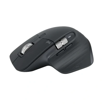 Abbildung von Logitech MX Master 3S kabellose Performance Maus mit ultraschnellem Scrollen, ergonomisch, 8K DPI, Glass Tracking, leises Klicken, USB C, Bluetooth, Windows, Linux, Chrome Dunkelgrau, 1er Pack