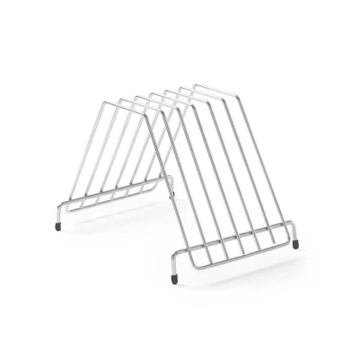 Abbildung von HENDI Schneidebrett Halter für 6 Schneidbretter bis 2 cm Dicke 30 x 21 20,5 rutschfest, Gastro Edelstahl Halterung Küchen Bretter