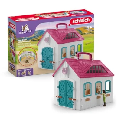 Abbildung von schleich 42703 Offenstall Kleines Hufeisen, ab 5 Jahren, Horse Club Spielset, 60 Teile