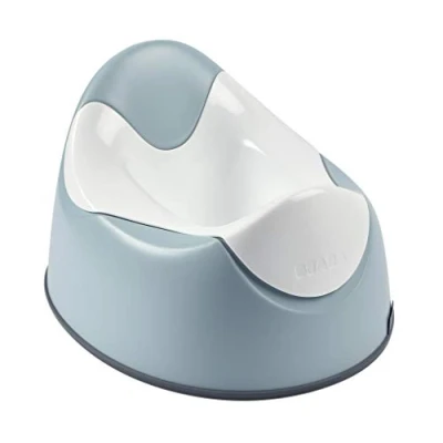 Abbildung von BÉABA Babytopf Ergonomisches Töpfchen für Kinder Rutschsicher Hygienisch Pflegeleicht WC Einsatz mit Handgriffen Made in France Blau