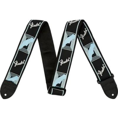 Abbildung von Fender Strap Monogram 2&quot; Black/Light Grey/Med Blue