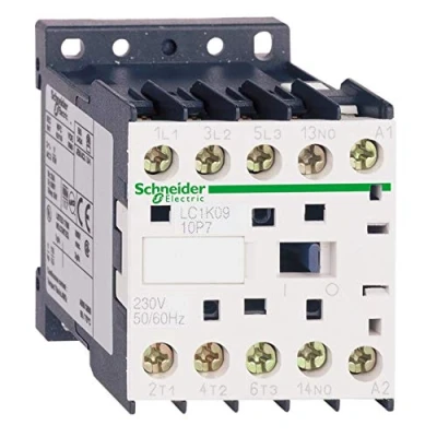 Abbildung von Schneider Electric TeSys Leistungsschütz 3P, +1S, 4 kW, 9 A, 400 V AC3, Spule 230 AC, LC1K0910P7