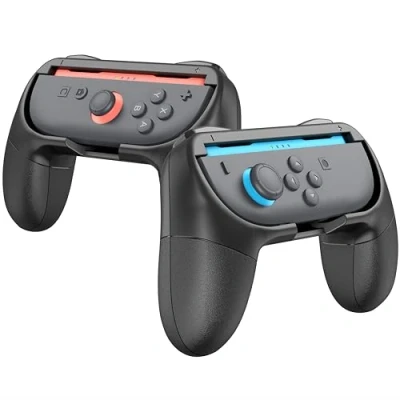 Abbildung von FINTIE Grip Kompatibel mit Nintendo Switch 2 (2025) Joy Con [2 Stück] Ergonomisches Design Verschleißfeste Komfort Griff Kit Griffhalter Konsole Controller, Schwarz
