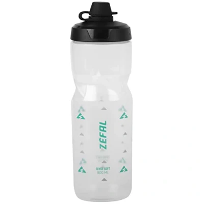 Abbildung von ZEFAL Sense Soft No Mud Fahrradflasche Trinkflasche Fahrrad MTB Flasche mit Schlammschutz Sport Wasserflasche ohne BPA Transluzent, 800ml