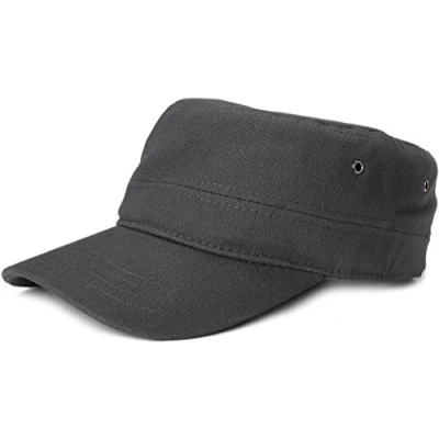 Abbildung von styleBREAKER Unisex Cap im Military Stil aus robustem Baumwoll Canvas, Klettverschluss verstellbar 04023020, Farbe:Dunkelgrau