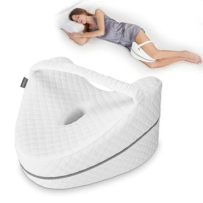 Abbildung von LITSPOT Kniekissen, Ergonomisches Seitenschläferkissen Memory Foam Knie Kissen Orthopädisches Kniekissen für Stützt Beine, Knie, Hüfte Rücken und Schwangerschaft, Abnehmbar Waschbar