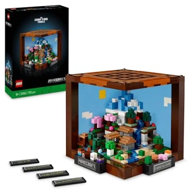 Abbildung von LEGO Minecraft Die Werkbank Bauset, Videospiel Set mit 8 Figuren, darunter Steve, Alex, Kreaturen und Biomen, Modell zum 15 jährigen Jubiläum, Geschenk Idee für Erwachsene, Männer &amp; Frauen 21265