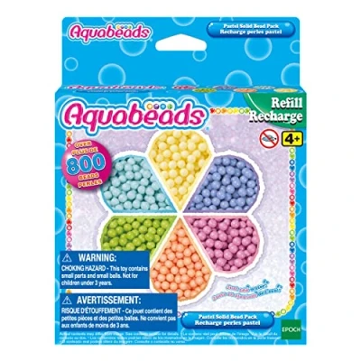 Abbildung von Aquabeads 31505 Pastell Perlen Nachfüllset Nachfüllpack, Wasserperlen, Bastelspaß für Kinder ab 4 Jahren, ohne Bügeln oder Kleben