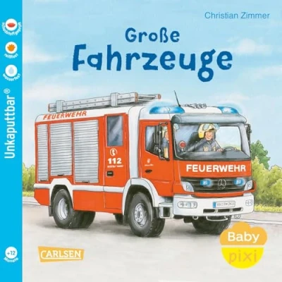 Abbildung von Baby Pixi (unkaputtbar) 153: Große Fahrzeuge: Unzerstörbares Buch ab 12 Monaten mit tollen Fahrzeugen auch als Badebuch geeignet (153)
