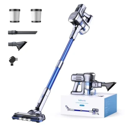 Abbildung von Lubluelu 25000 Pa Akku Staubsauger, 50Min. Laufzeit, Staubsauger Kabellos Saugleistung, Akkusauger Freistehend 25.9V,120.000U/Min, für Tierhaare, Teppich, Harten Boden