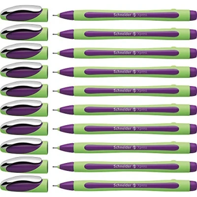 Abbildung von Schneider Xpress Fineliner (Strichstärke 0,8 mm, dokumentenecht) 10er Packung violett