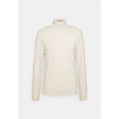 Abbildung von Casual Friday KARL ROLL NECK Bounty Strickpullover, Herren, Größe: Small, Light sand melange