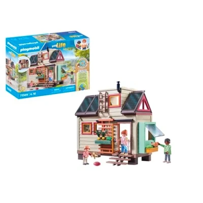 Abbildung von PLAYMOBIL myLife 71509 Tiny Haus, vielfältig eingerichtetes Familienhaus mit detailgetreuem Zubehör, Minihaus Garten, nachhaltiges Spielzeug für Kinder ab 4 Jahren