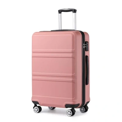 Abbildung von Kono Koffer Trolleys Handgepäck 55cm Leicht Hartschalenkoffer Reisekoffer mit 4 Rollen und TSA Schloss, 55x40x22cm, 39Liter, Zwillingsrollen Rollkoffer, ABS Hartschale (Rosegold, M)