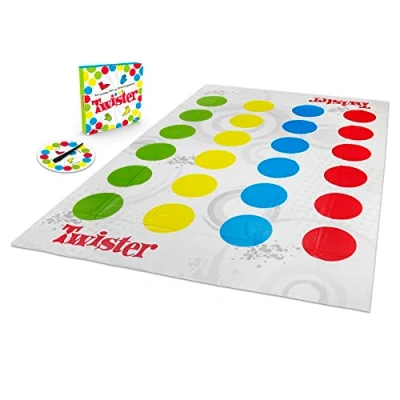 Abbildung von Hasbro Gaming Twister Partyspiel für Familien und Kinder, Spiel ab 6 Jahren, klassisches drinnen draußen