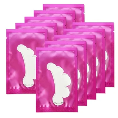 Abbildung von Lunamoon Augenpads für Wimpernverlängerung Wimpernpads Wimpern Wimpernlifting Färben Augen Patches Pad 50 Paare (Flower Purple)
