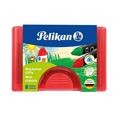 Abbildung von Pelikan 722942 Wachsmalstifte 665 / 8d dreieckig, wasserfest
