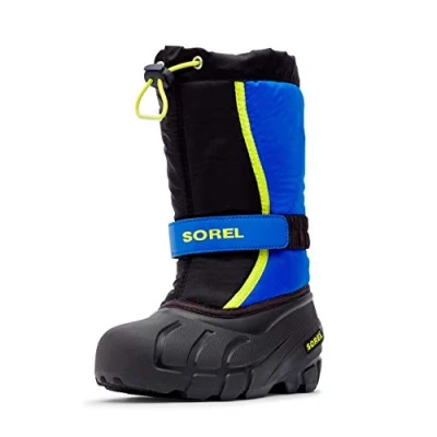 Abbildung von Sorel KIDS FLURRY Schneestiefel für Unisex Kinder, Schwarz (Black x Super Blue) Youth, 39 EU