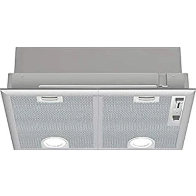 Abbildung von Bosch DHL555BL Serie 4 Lüfterbaustein, 53 cm breit, Um &amp; Abluft, Made in Germany, LED Beleuchtung gleichmäßige Ausleuchtung, Schiebeschalter, 3 Leistungs 1 Intensivstufe
