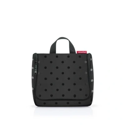 Abbildung von reisenthel toiletbag Glossy dot Black praktischer Kulturbeutel mit Haken, wasserabweisendes Material
