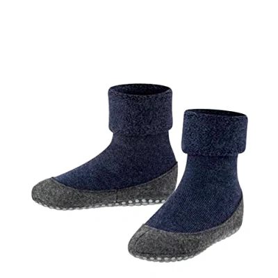 Abbildung von FALKE Unisex Kinder Stoppersocken Cosyshoe K HP Wolle rutschhemmende Noppen 1 Paar, Blau (Dark Blue 6680), 37 38