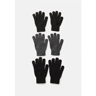 Abbildung von Pieces Pcnew Buddy Smart Gloves 3 PACK Fingerhandschuh, Damen, Größe: One Size, Black/dark grey melange