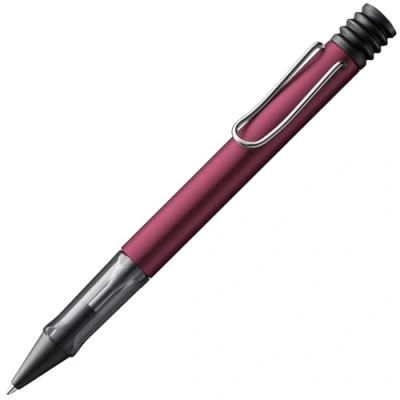 Abbildung von Lamy AL star black purple Kugelschreiber leichter Kuli mit transparenten, ergonomischen Griff &amp; Gehäuse aus Aluminium inkl. Großraummine M 16 in schwarz